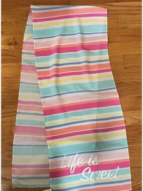 Gymboree Pastel Striped Scarf in Mint, Pink & Blue